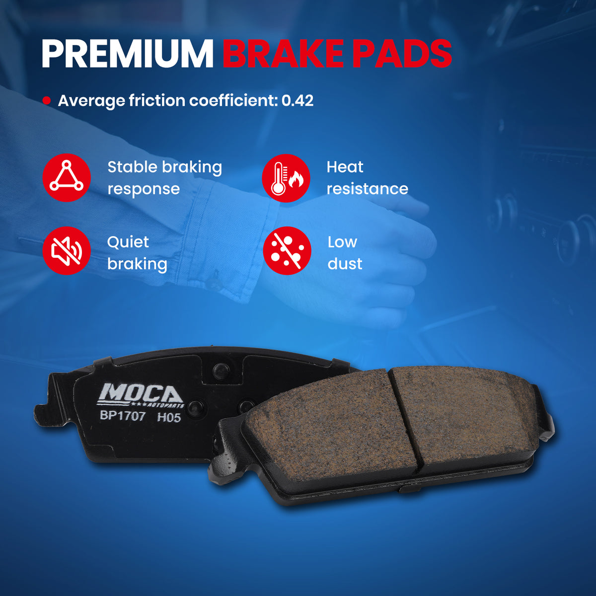 MOCA Disc Brake Pads - BP1707