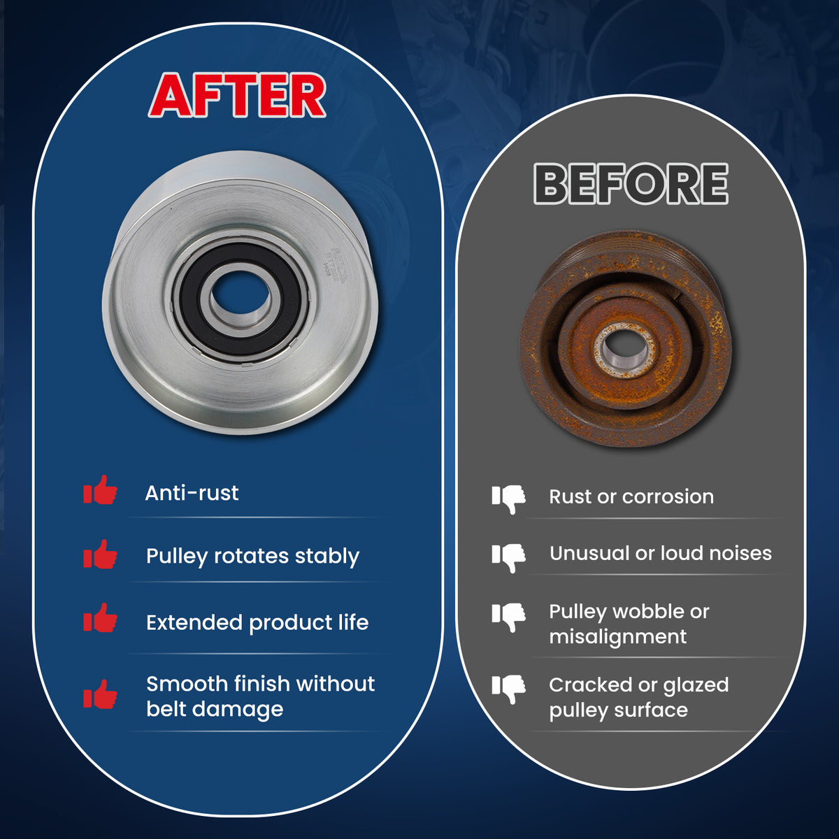 MOCA Accessory Drive Belt Idler Pulley - BT7202