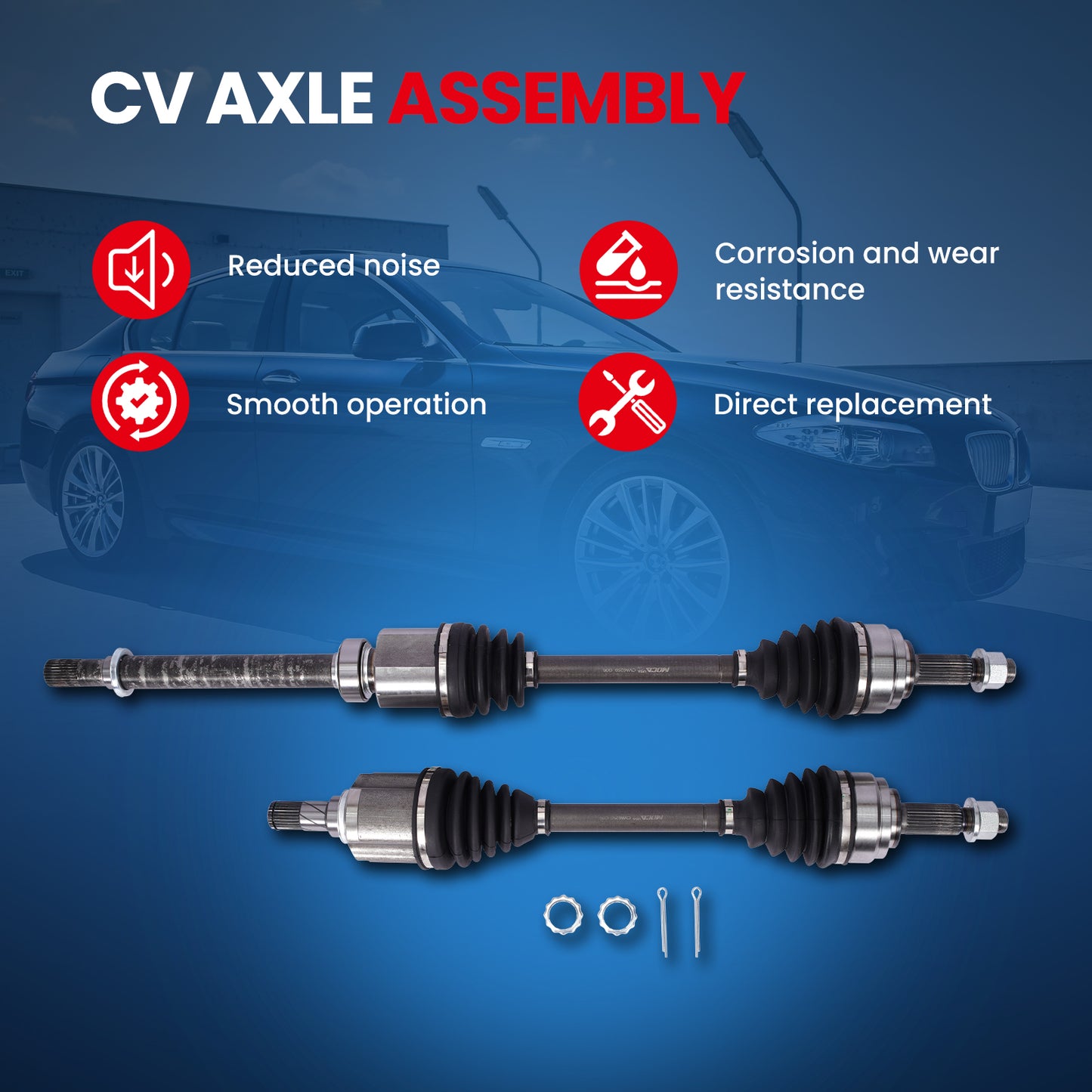 MOCA CV Axle Assembly - CVA6258K