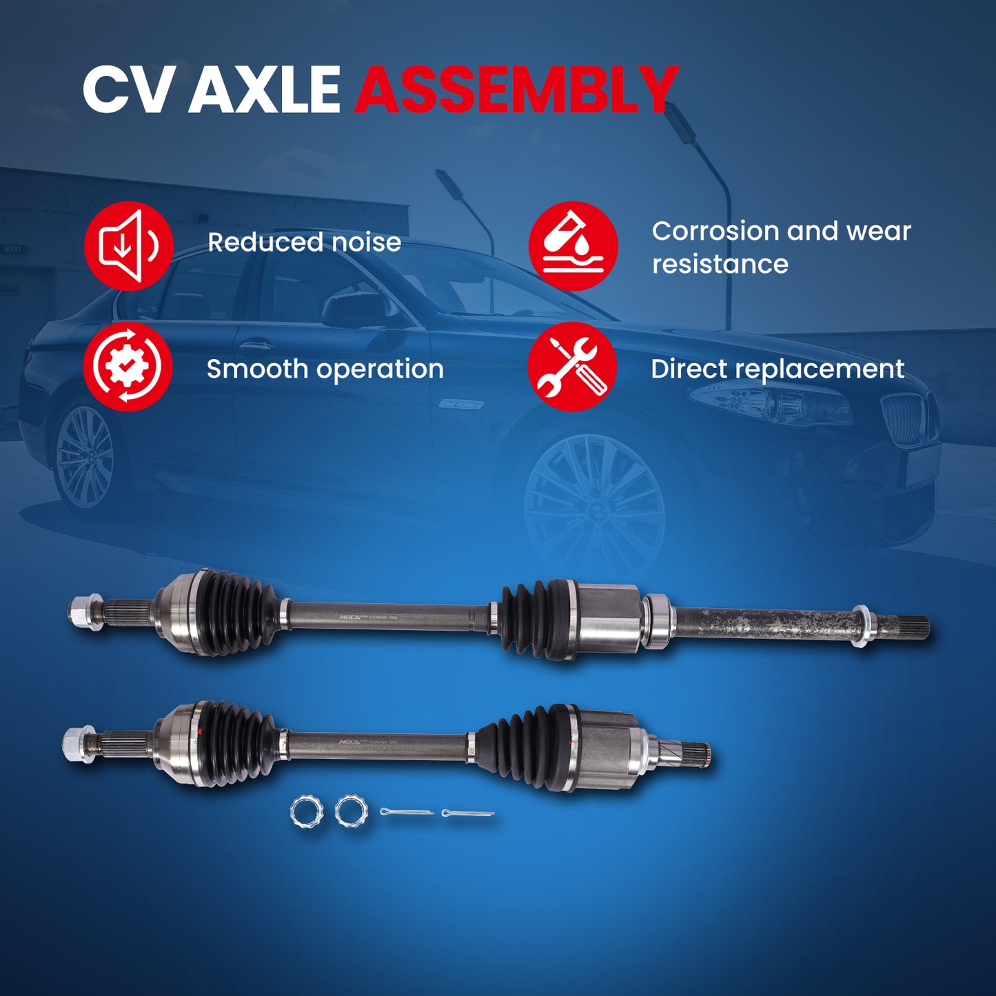 MOCA CV Axle Assembly - CVA6424K