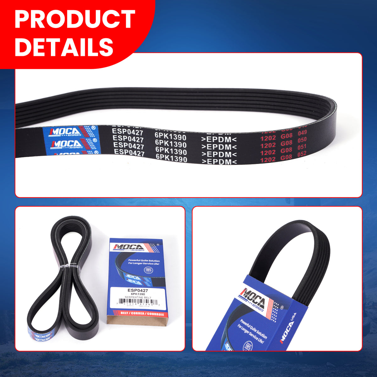 MOCA Serpentine Belt kit - DCK1035K3