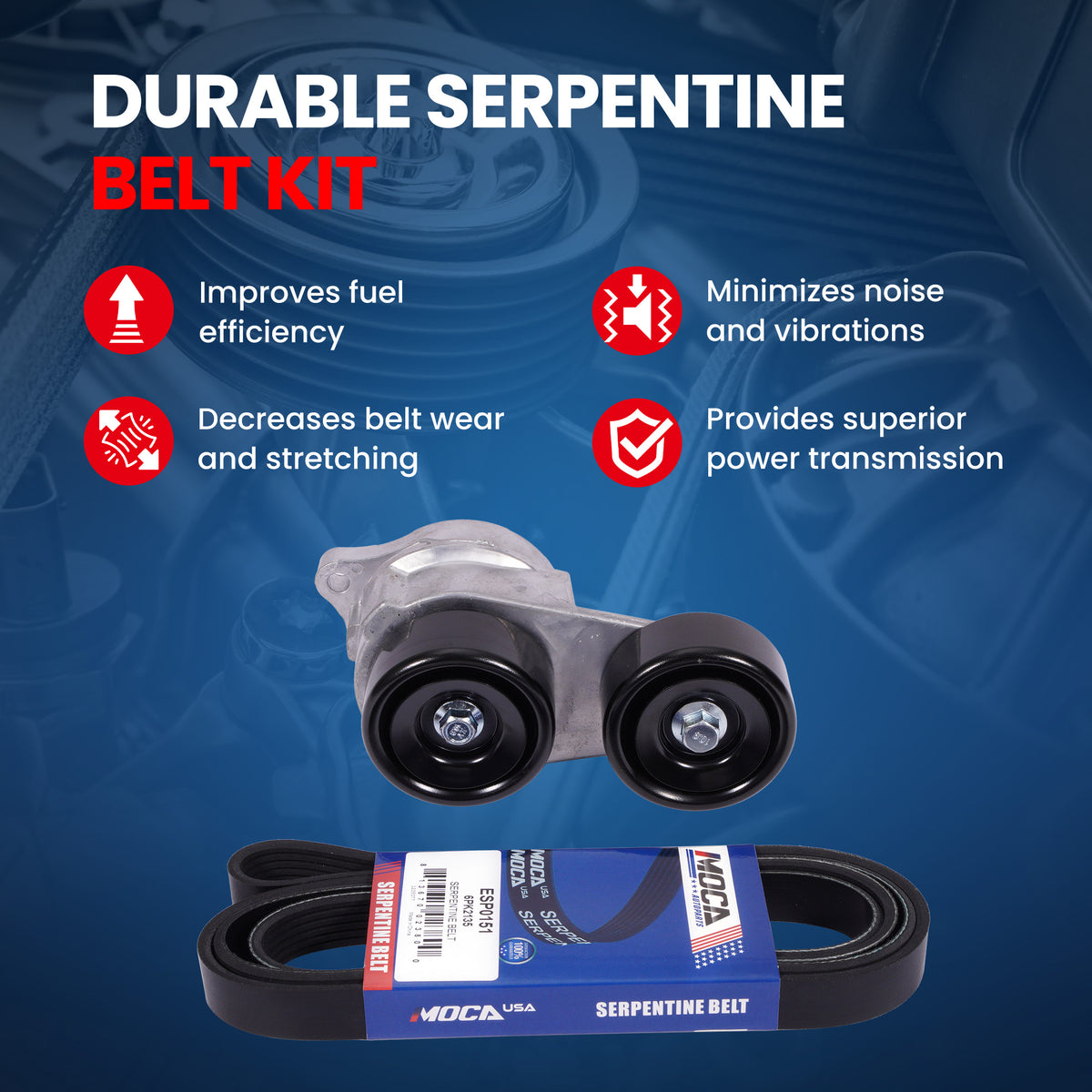 MOCA Serpentine Belt Drive Component Kit - DCK151A