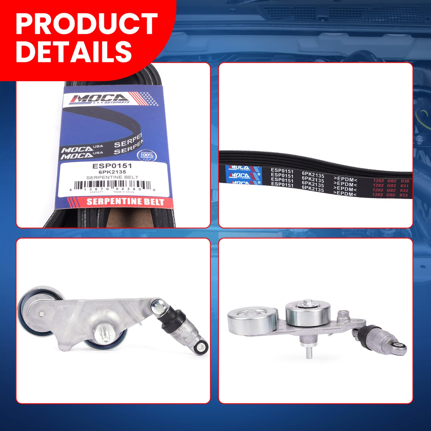 MOCA Serpentine Belt Drive Component Kit - DCK151B