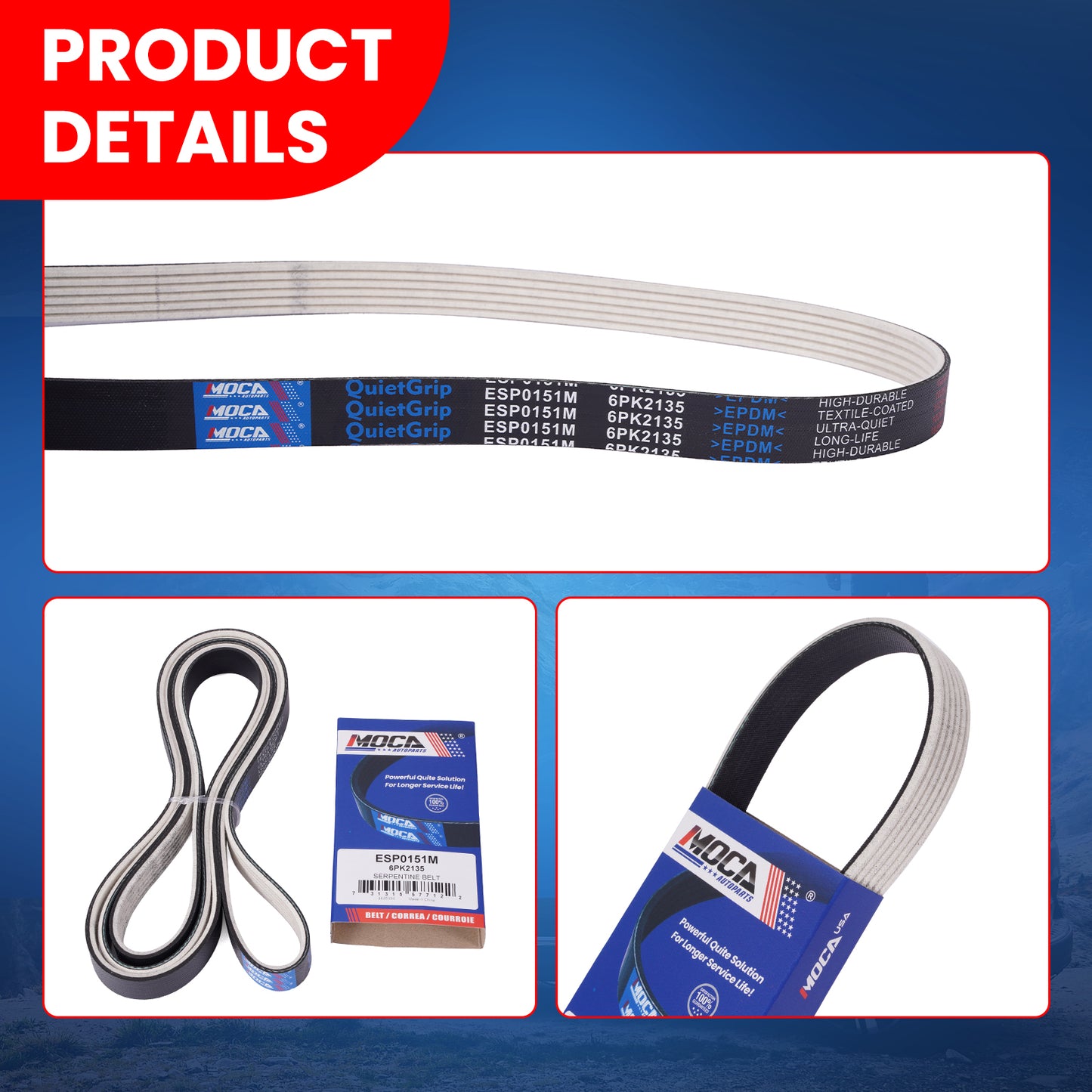 MOCA Serpentine Belt - ESP0151M