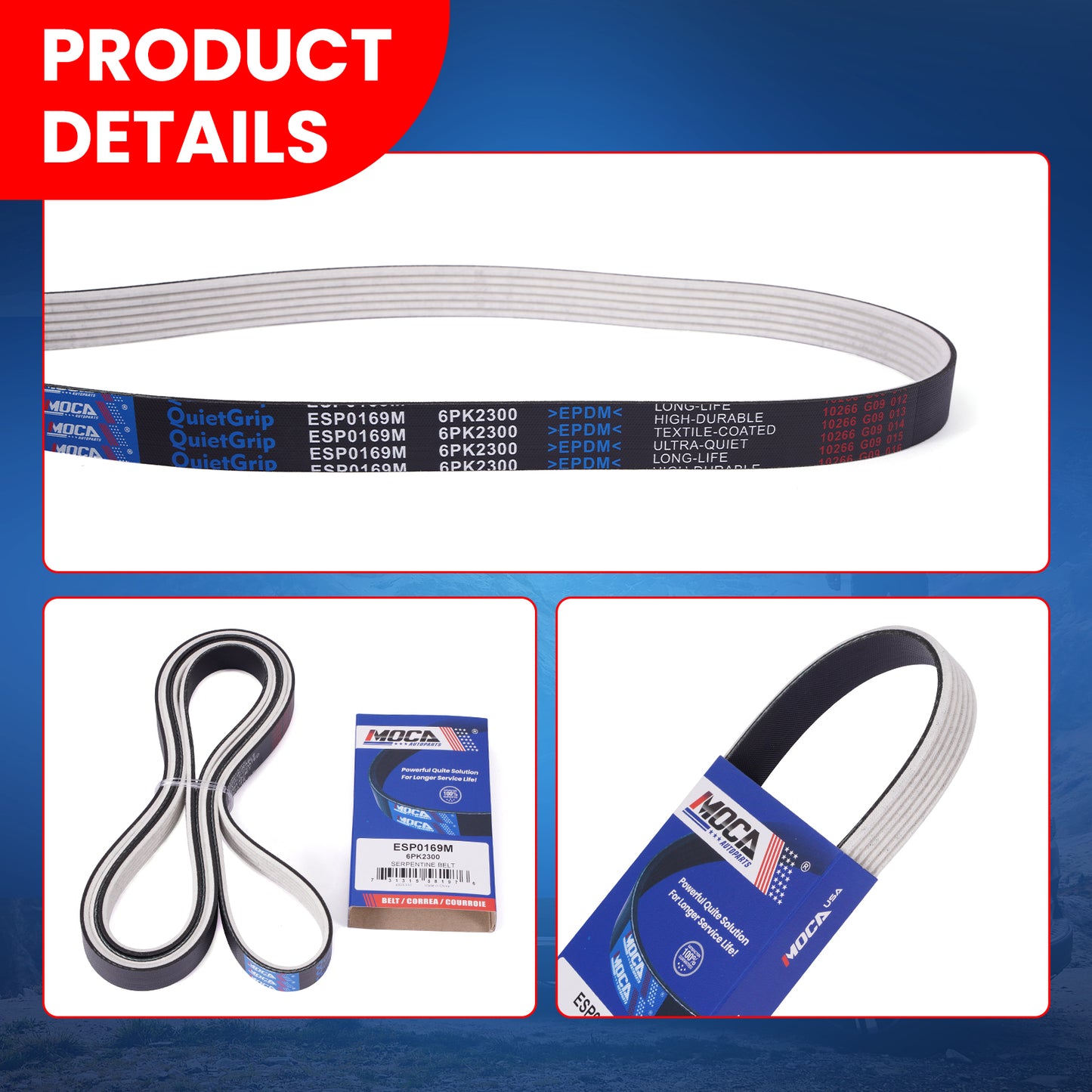 MOCA Serpentine Belt - ESP0169M