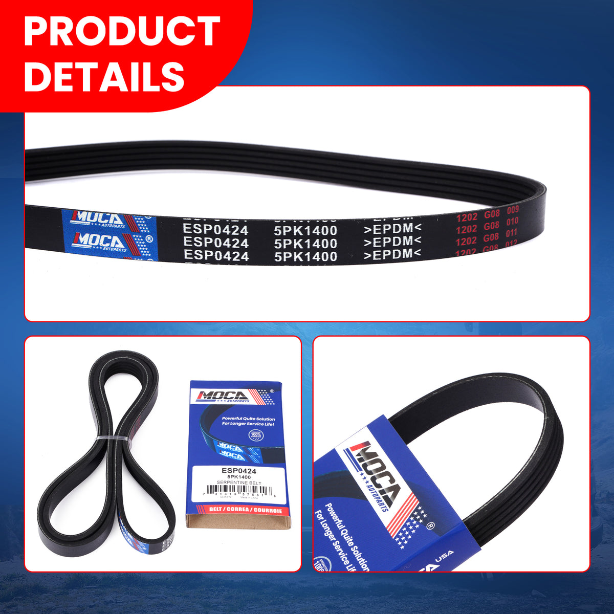 MOCA Serpentine Belt - ESP0424