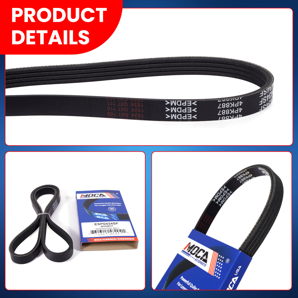 MOCA Serpentine Belt kit - ESP1130K3