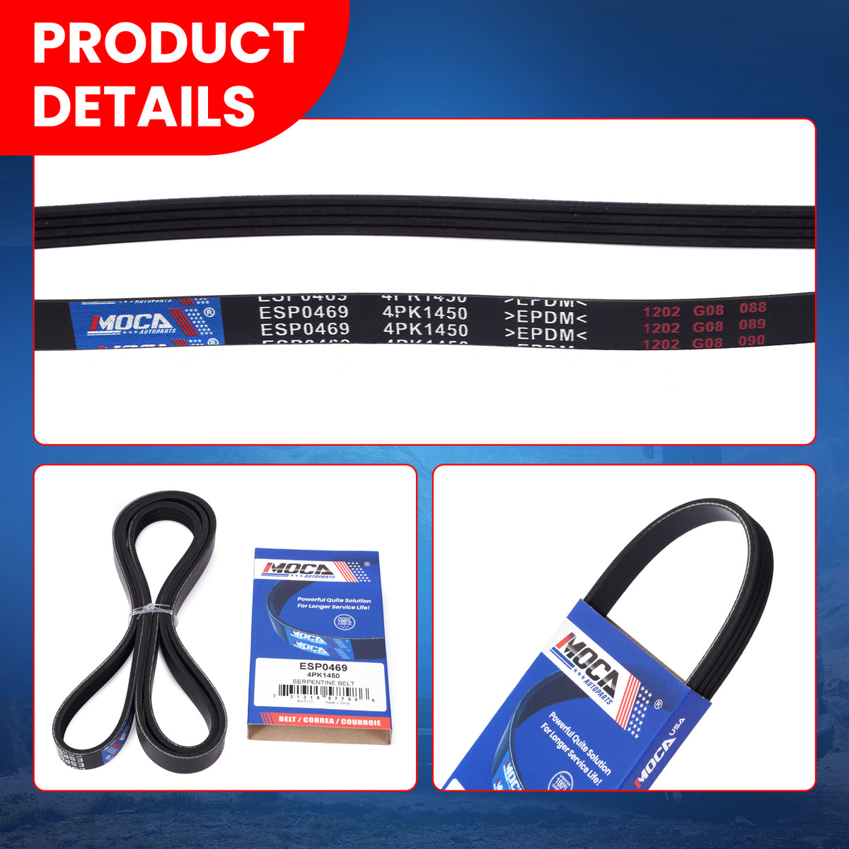 MOCA Serpentine Belt kit - ESP2039K2