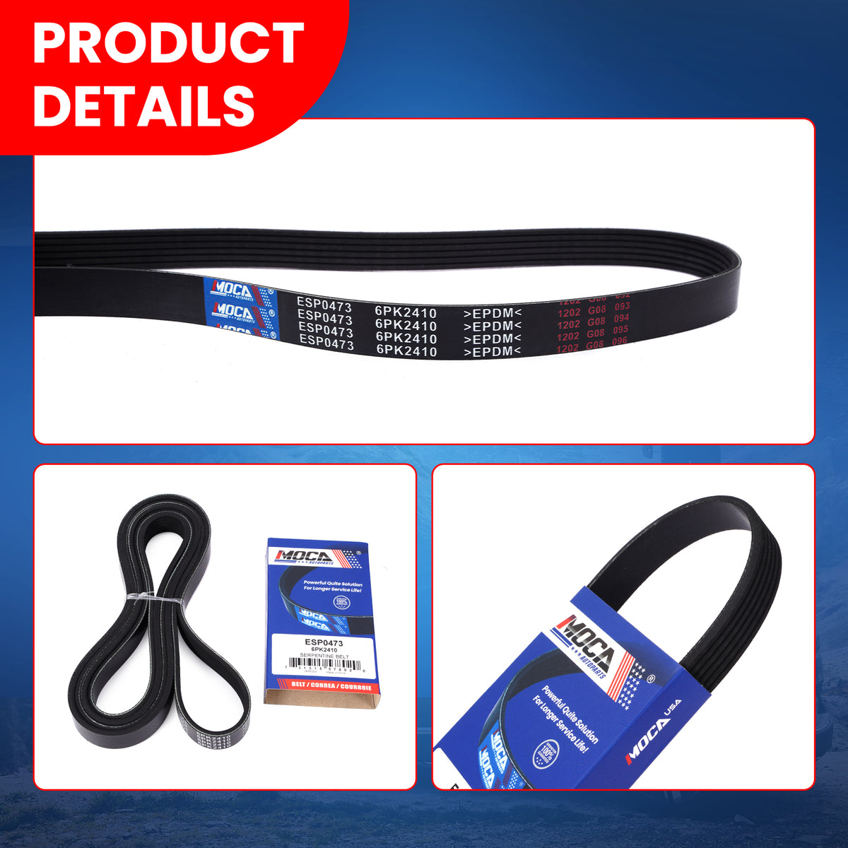 MOCA Serpentine Belt kit - ESP2044K2