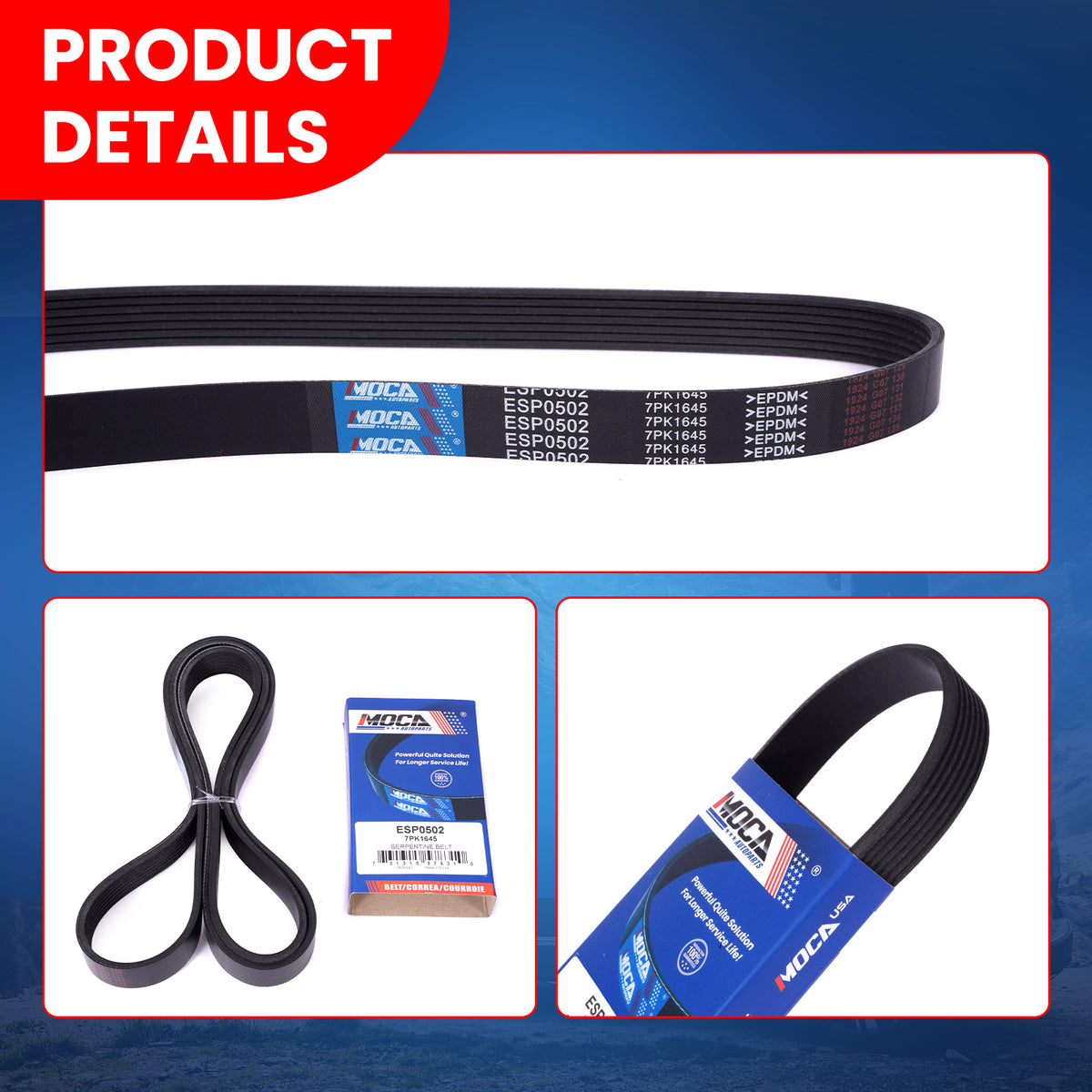 MOCA Serpentine Belt kit - ESP2046K2
