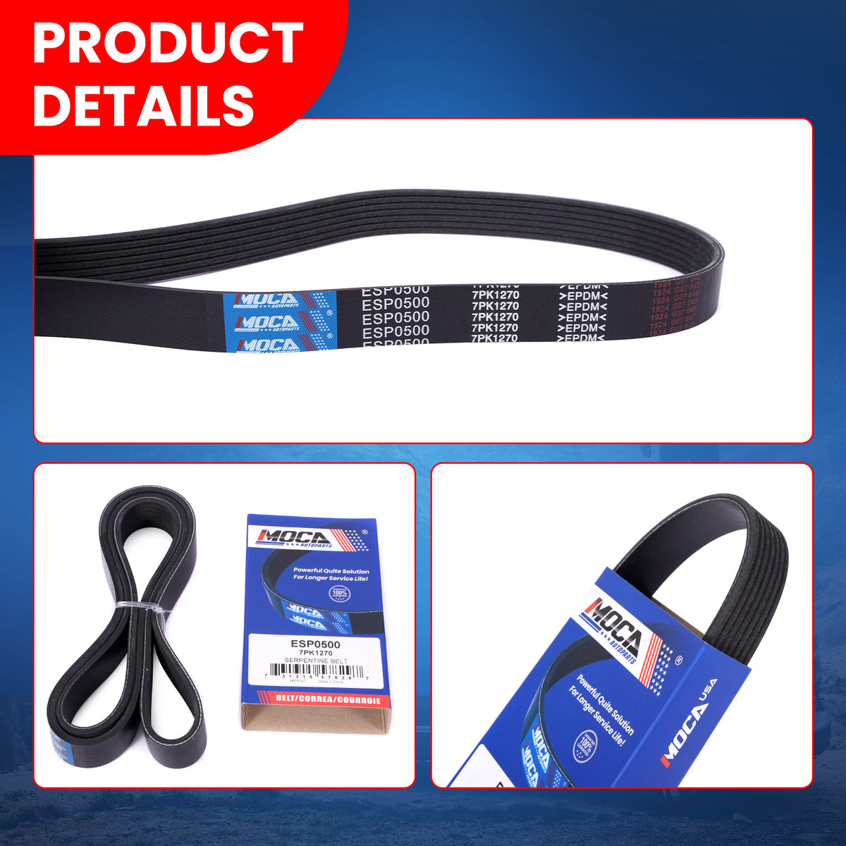 MOCA Serpentine Belt kit - ESP2048K2