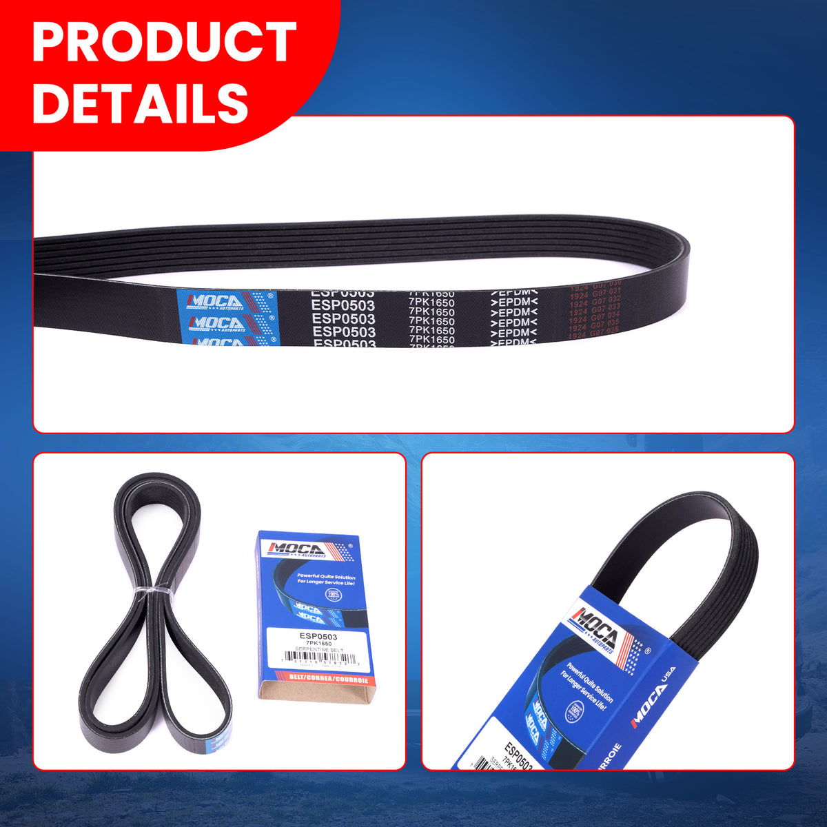 MOCA Serpentine Belt kit - ESP2052K2