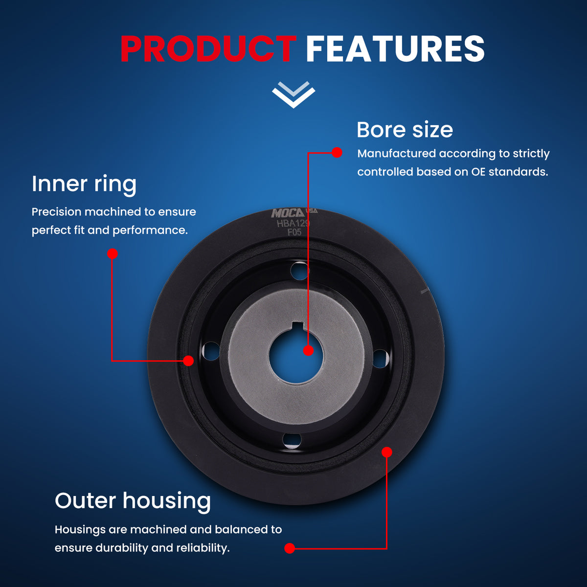 MOCA Engine Harmonic Balancer - HBA129
