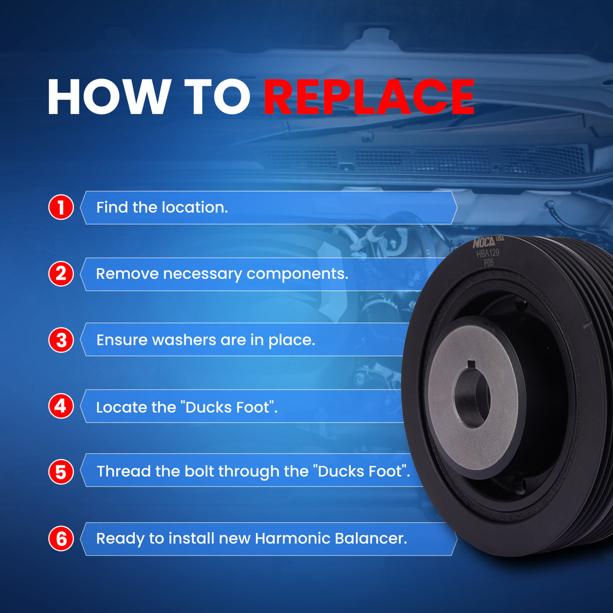 MOCA Engine Harmonic Balancer - HBA129