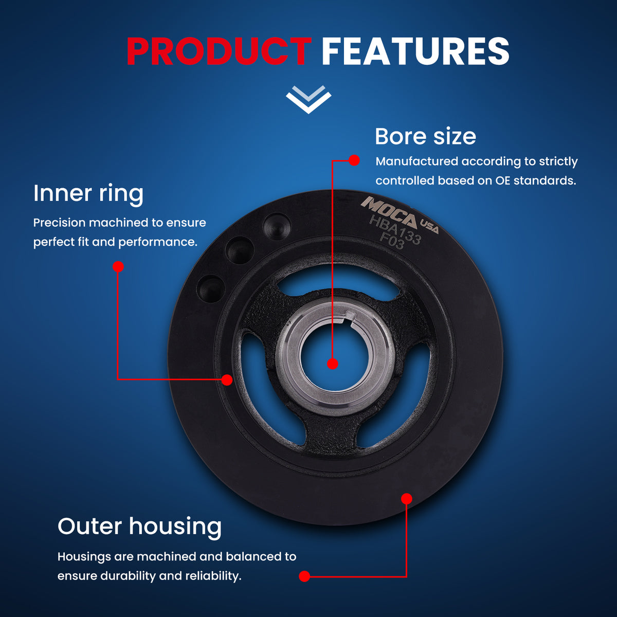 MOCA Engine Harmonic Balancer - HBA133