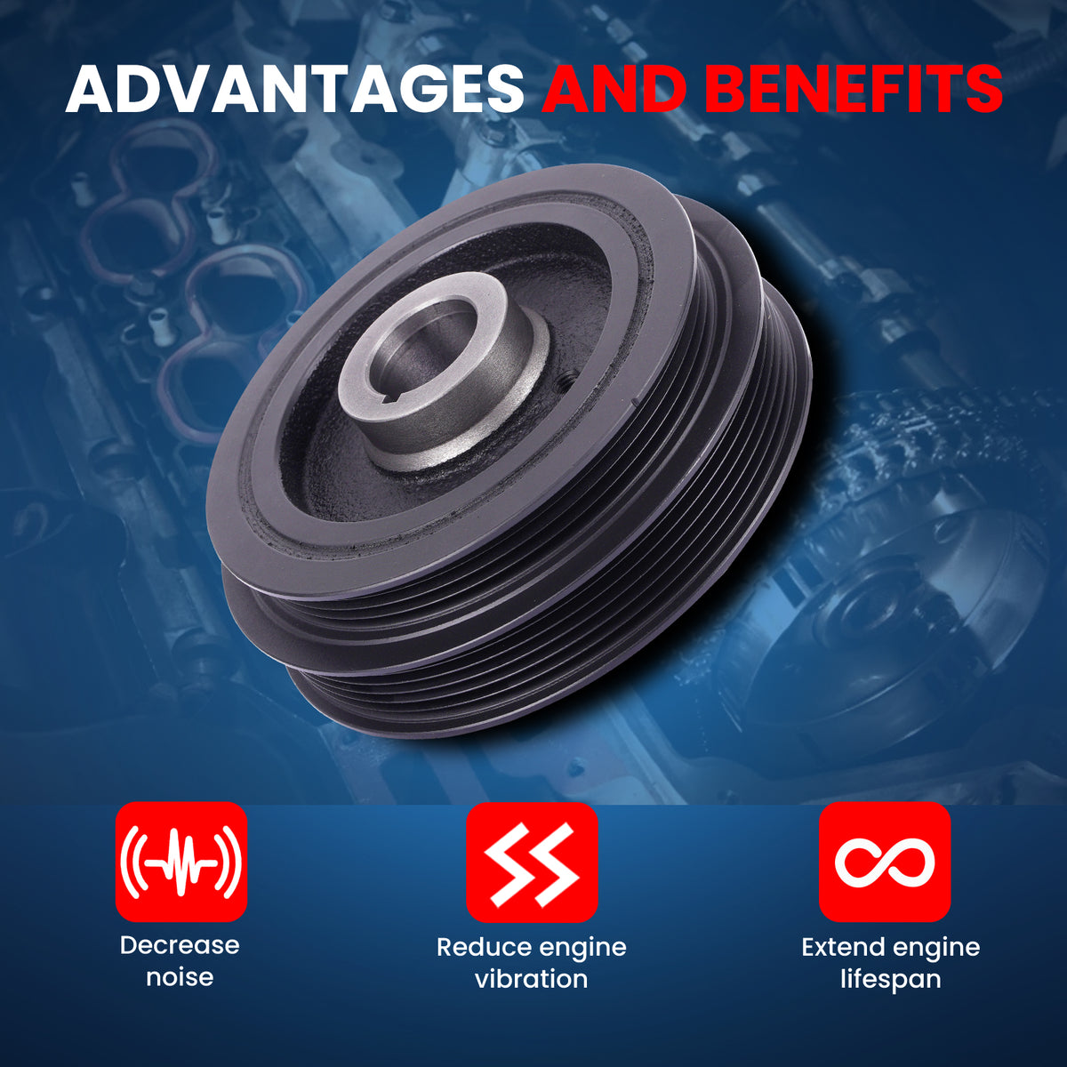 MOCA Engine Harmonic Balancer - HBA140