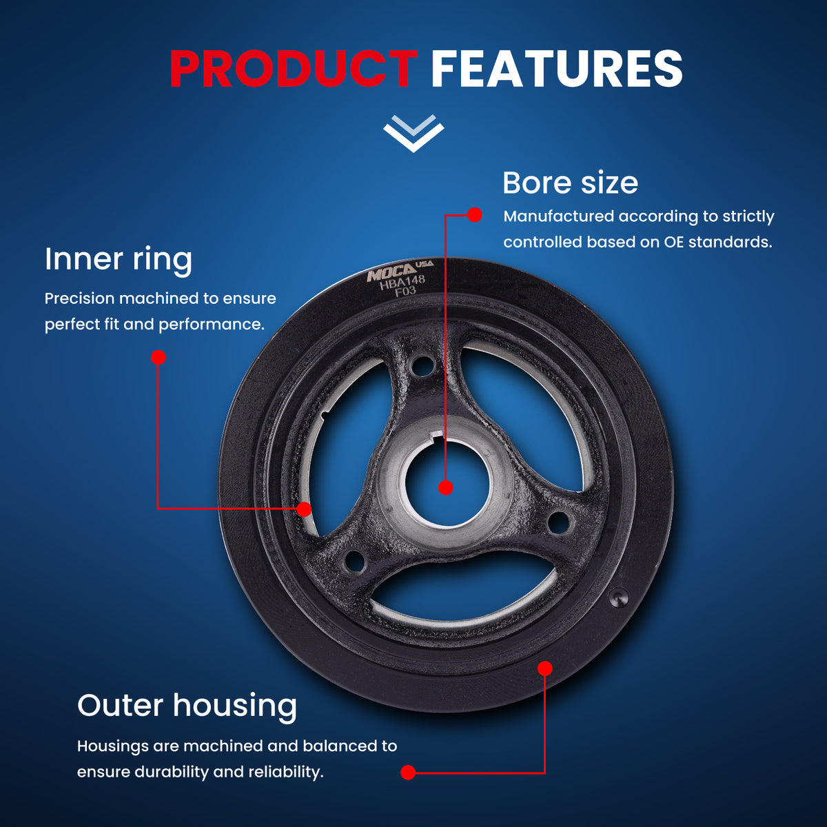 MOCA Engine Harmonic Balancer - HBA148