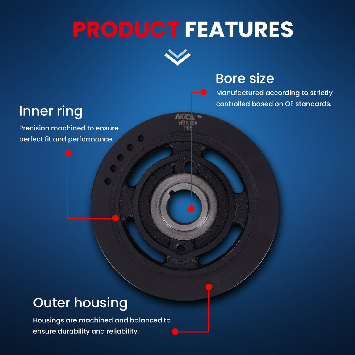 MOCA Engine Harmonic Balancer - HBA198