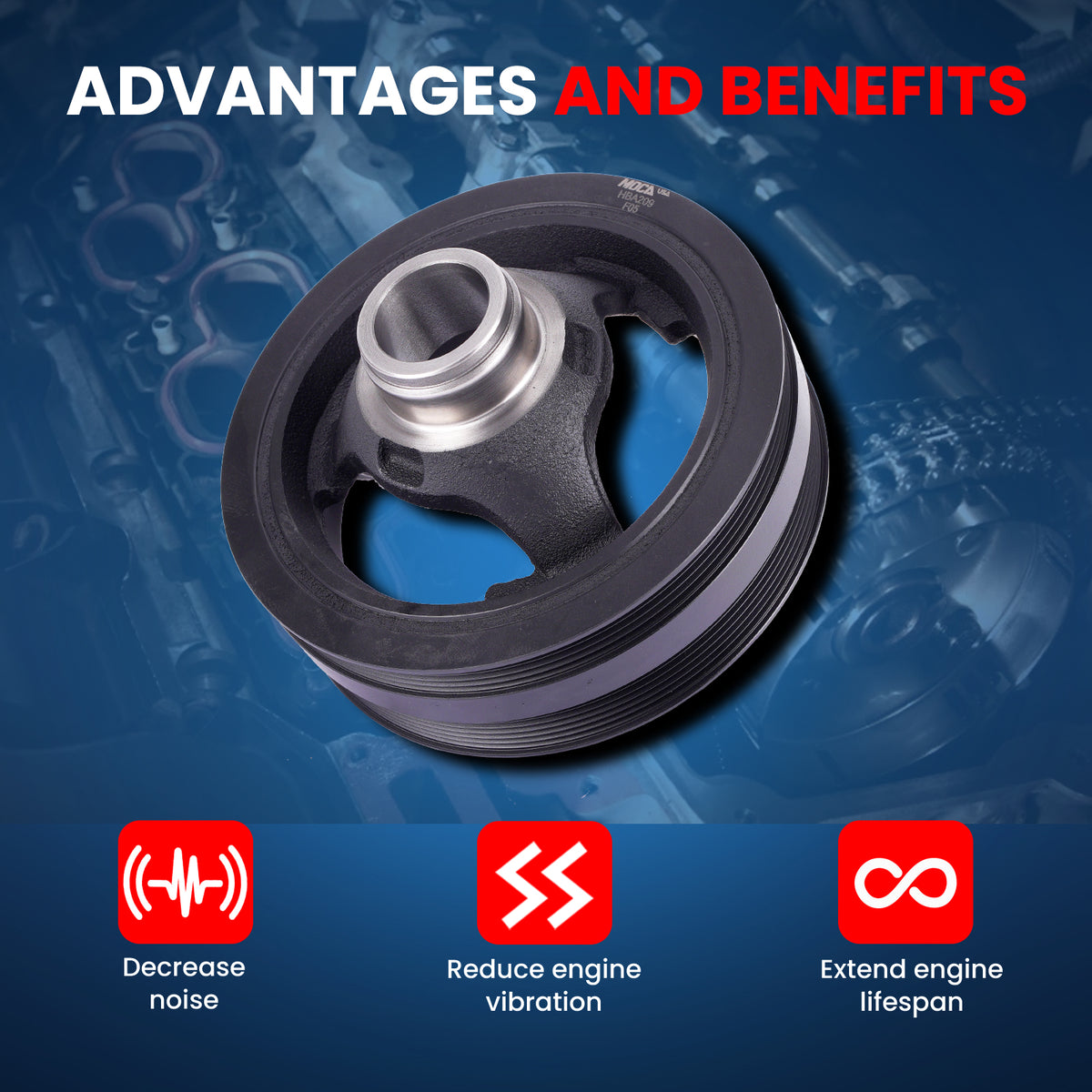 MOCA Engine Harmonic Balancer - HBA209