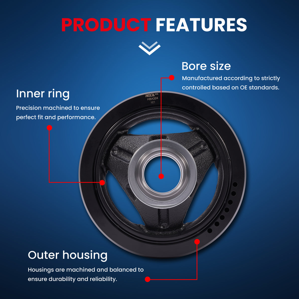MOCA Engine Harmonic Balancer - HBA324