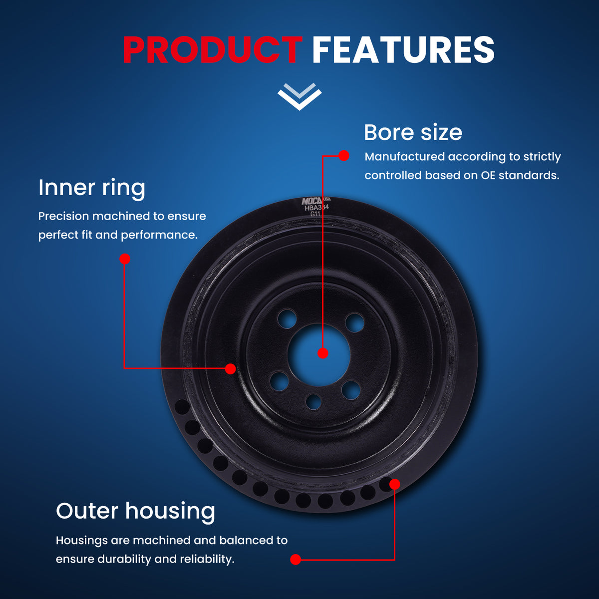 MOCA Engine Harmonic Balancer - HBA334