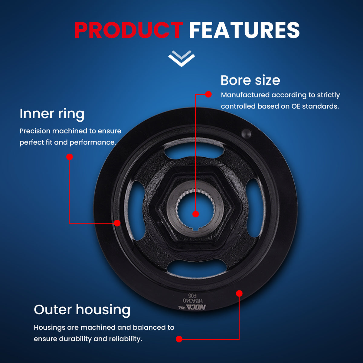 MOCA Engine Harmonic Balancer - HBA340