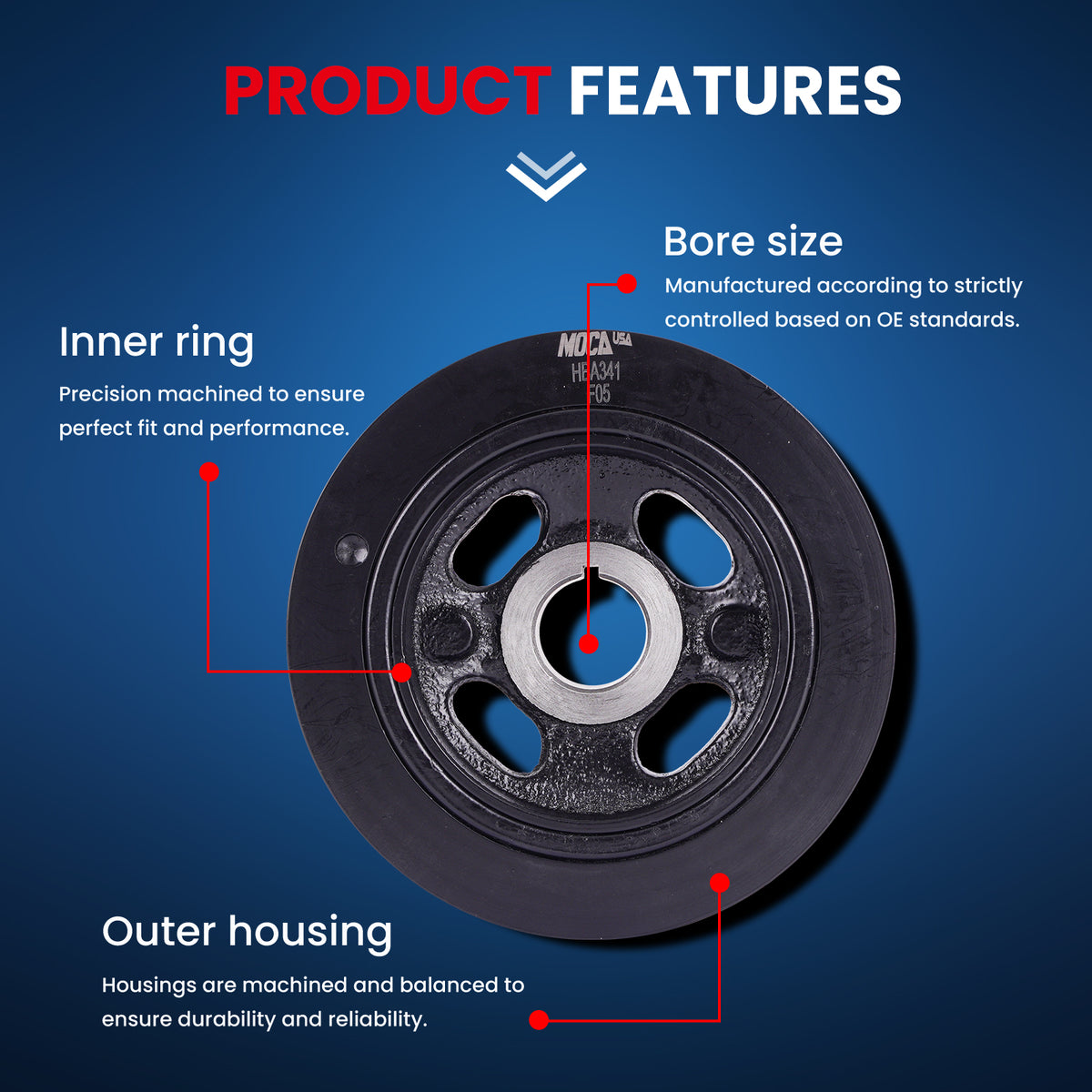 MOCA Engine Harmonic Balancer - HBA341