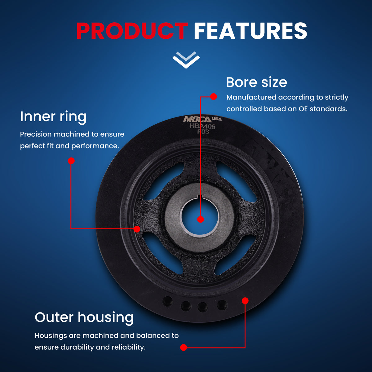 MOCA Engine Harmonic Balancer - HBA405