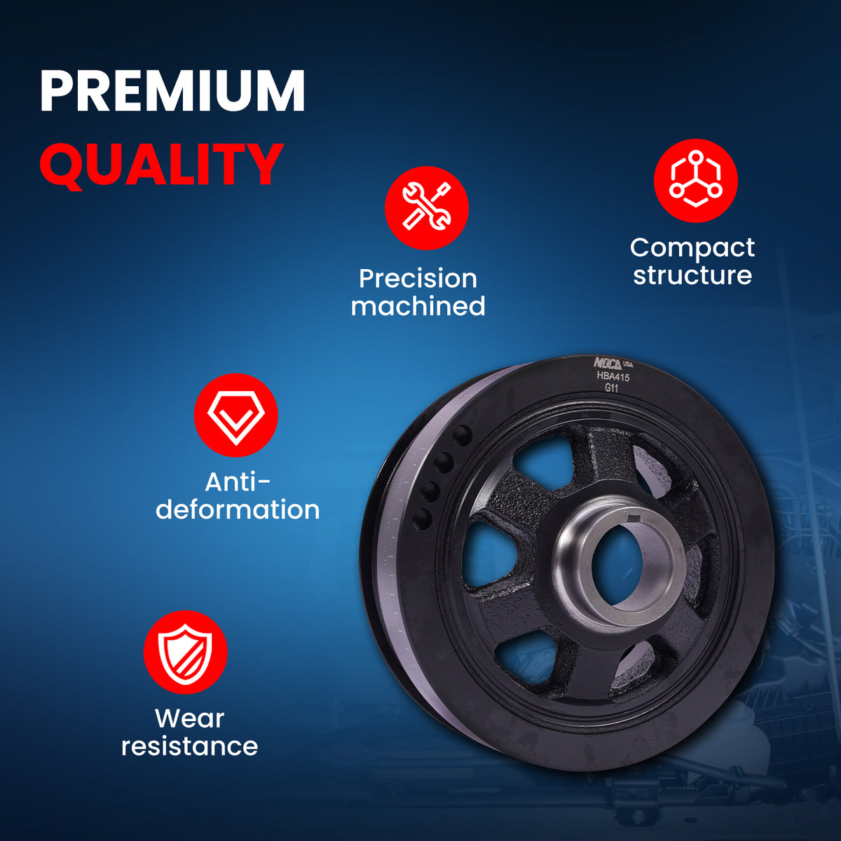 MOCA Engine Harmonic Balancer - HBA415