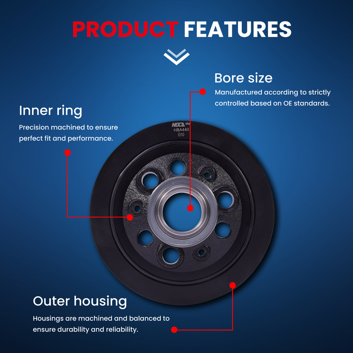 MOCA Engine Harmonic Balancer - HBA440