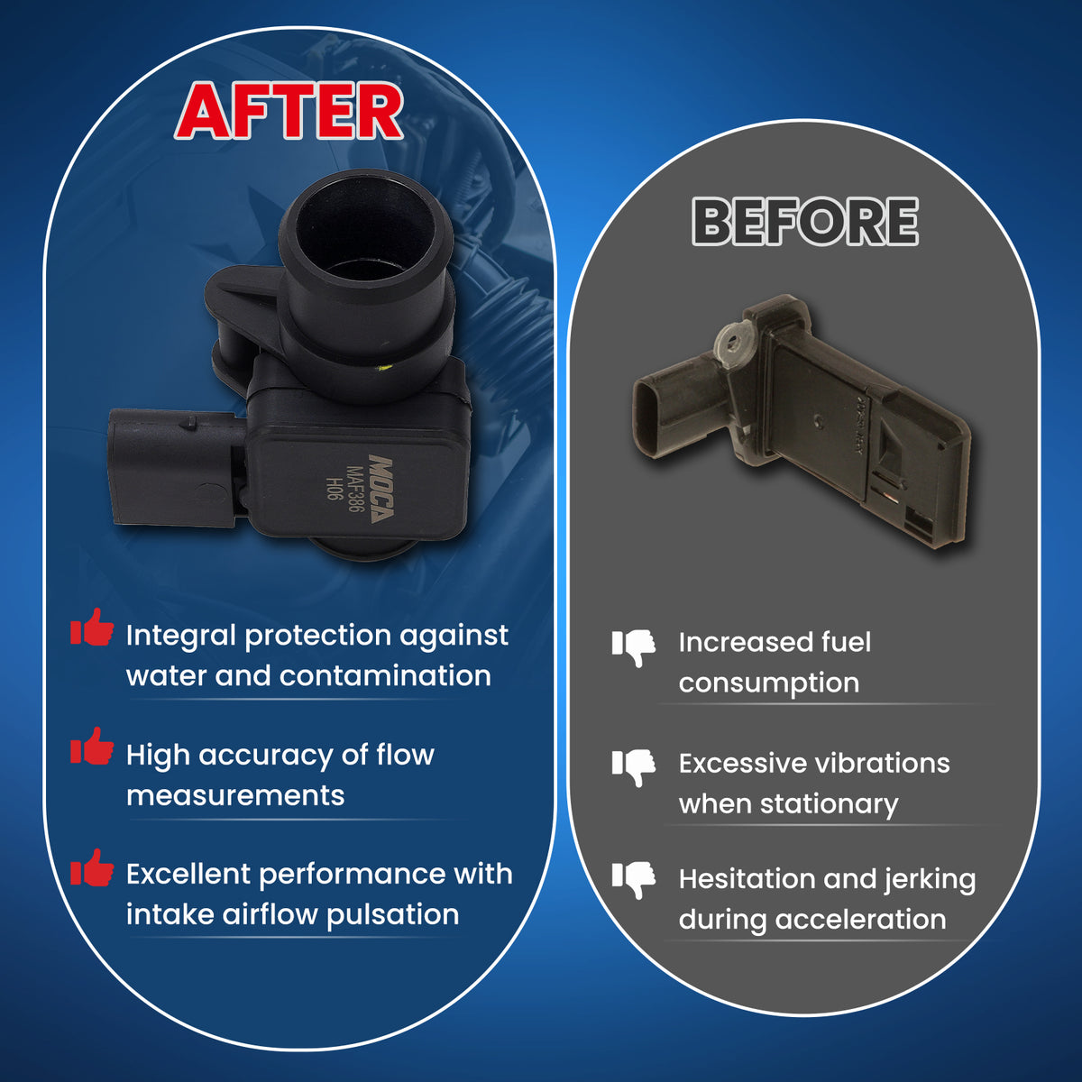 MOCA Mass Air Flow Sensor - MAF386