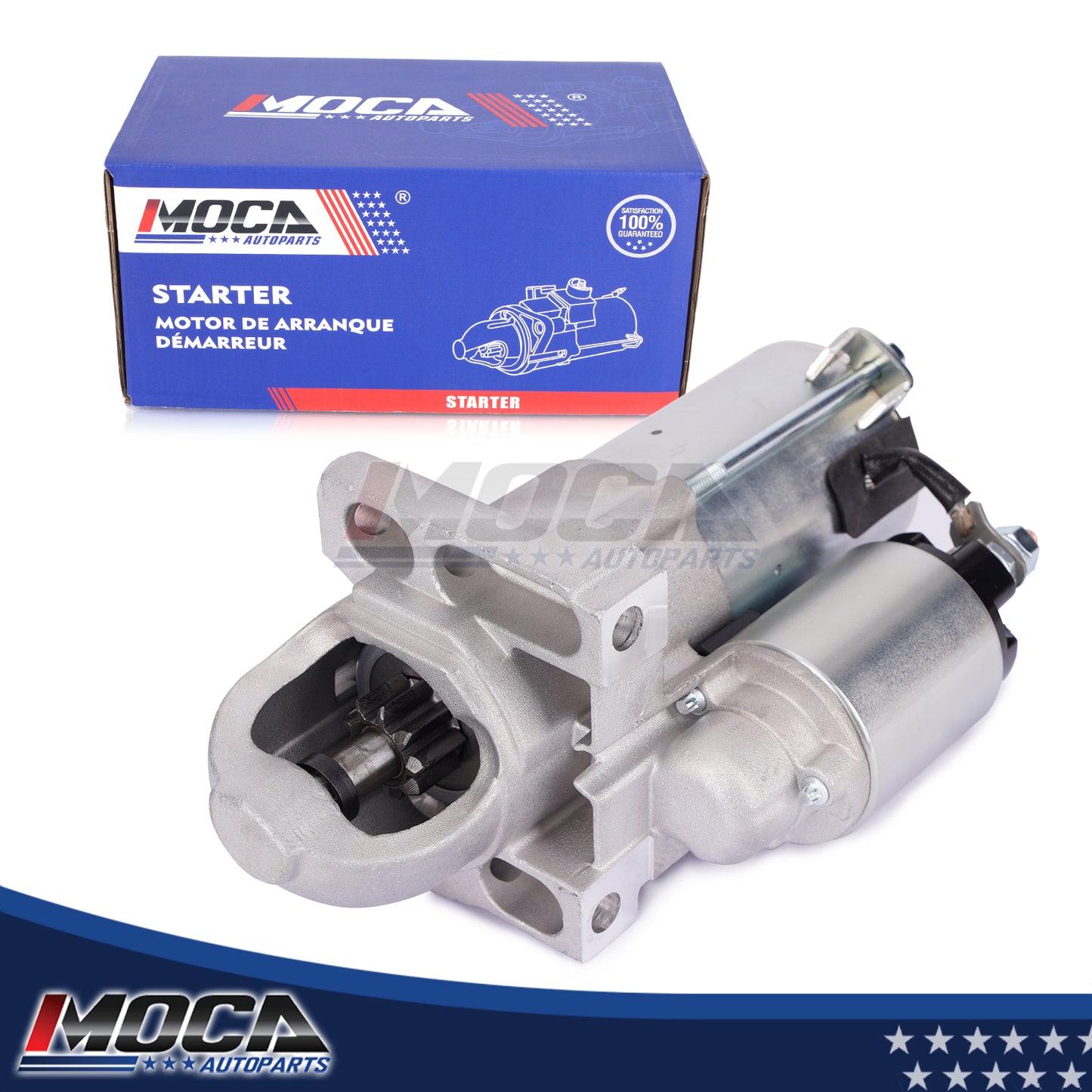 Motor de arranque MOCA 6494 compatible con Buick Rainier 5.3L (2004-2007) y Chevrolet Silverado 1500 4.8L (2003-2008) y GMC Sierra 1500 5.3L (2003-2008)