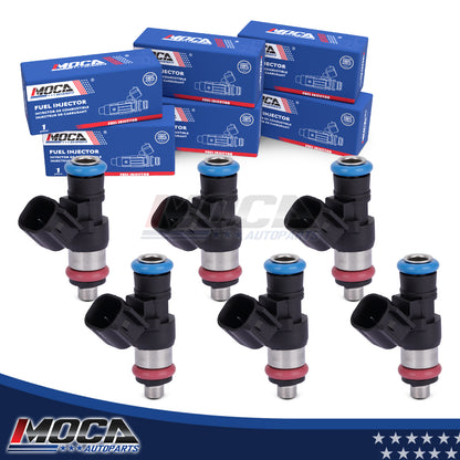6 inyectores de combustible MOCA FJ1000 compatibles con Mazda CX-9 3.7L (2008-2015), Lincoln MKZ 3.5L (2007-2012) y Ford Taurus 3.5L (2008-2012)
