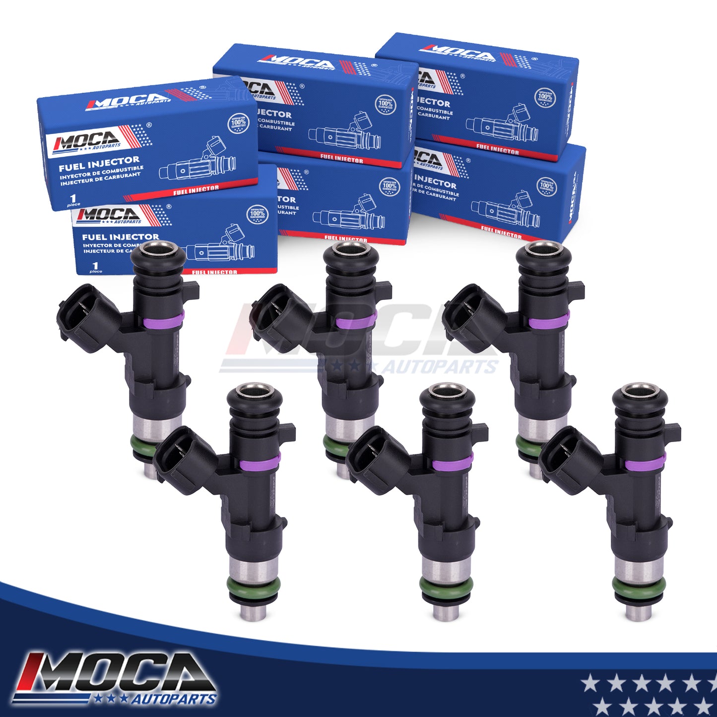MOCA 6x Fuel Injectors FJ750 Fit for 2012-2021 Nissan NV1500 NV2500 NV3500 4.0L & 2009-2012 Suzuki Equator 4.0L