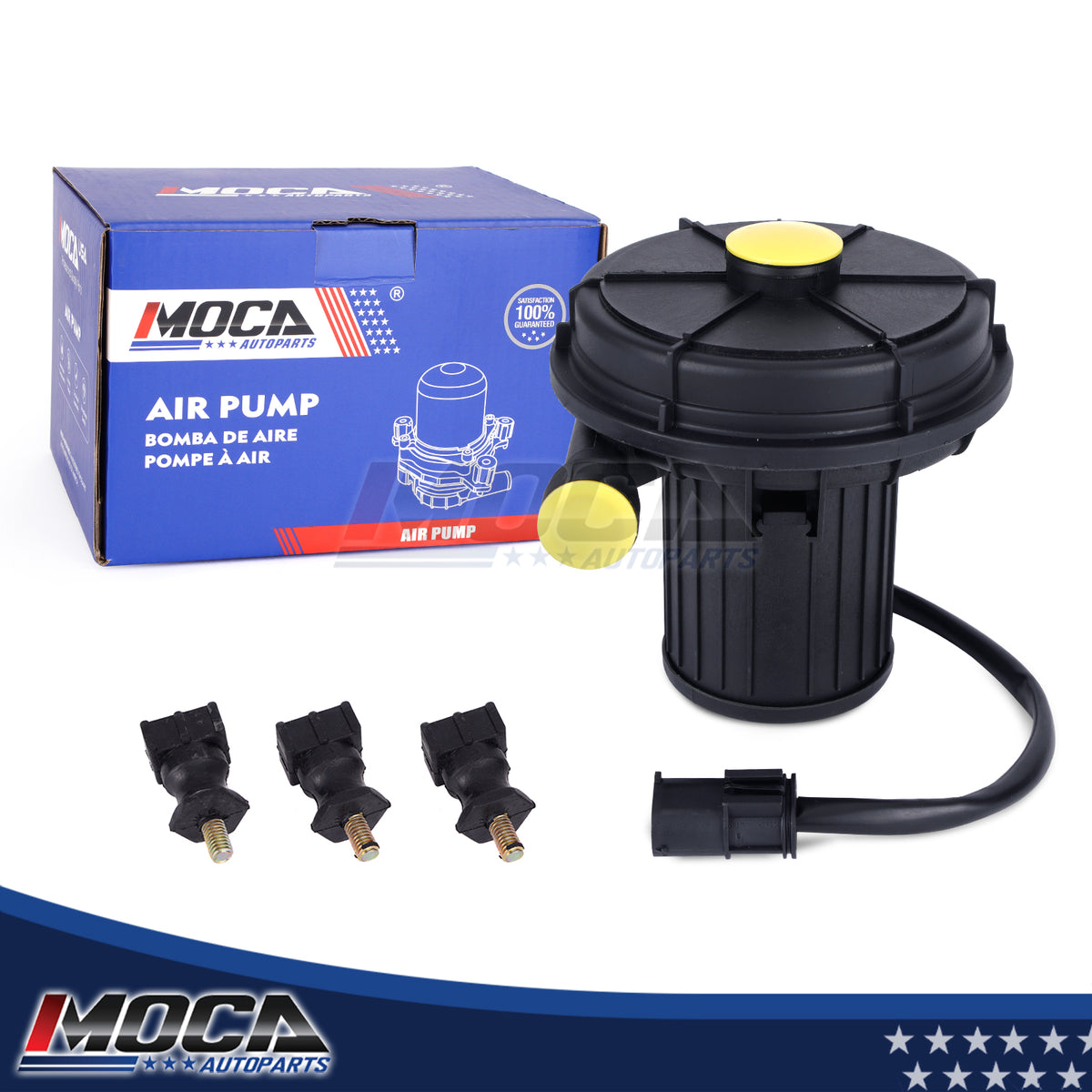 Bomba de inyección de aire secundaria MOCA 11727571589 compatible con BMW 325Ci 2.5L (2003-2006) y BMW M6 5.0L (2006-2011) y BMW 330i 330xi 3.0L (2003-2005)
