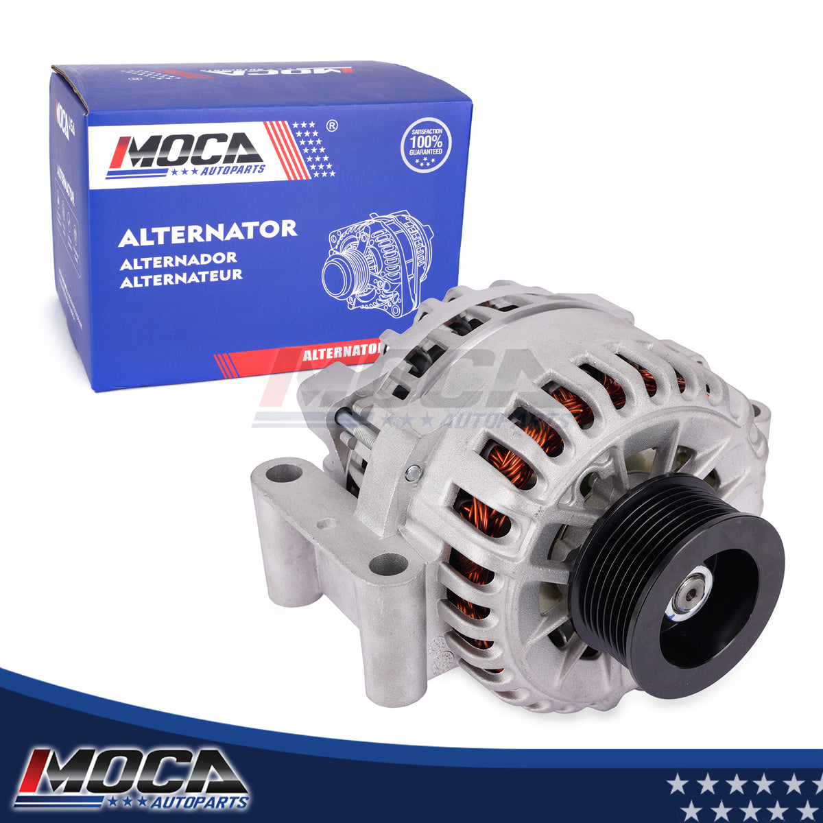 Alternador MOCA N8478 compatible con Ford F-250, F-350, F-450 y F-550 Super Duty de 6.0 L (2005-2007)