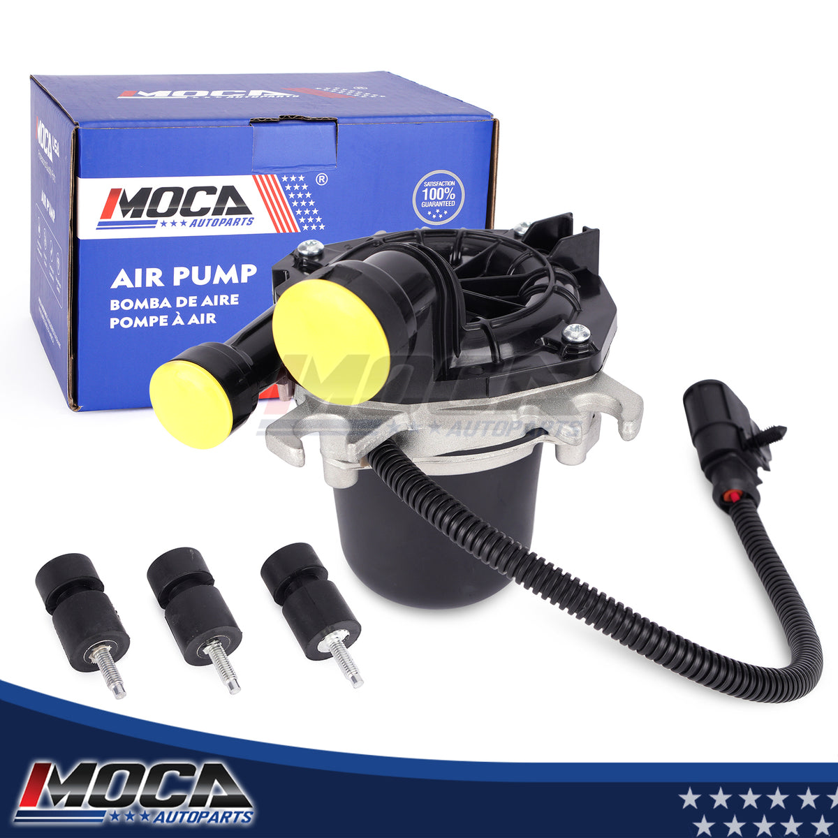 Bomba de inyección de aire secundaria MOCA 07K131333A compatible con Volkswagen CC 2.0L (2009-2017), Volkswagen Golf 2.0L 2.5L (2010-2014) y Volkswagen Rabbit 2.5L (2006-2009)