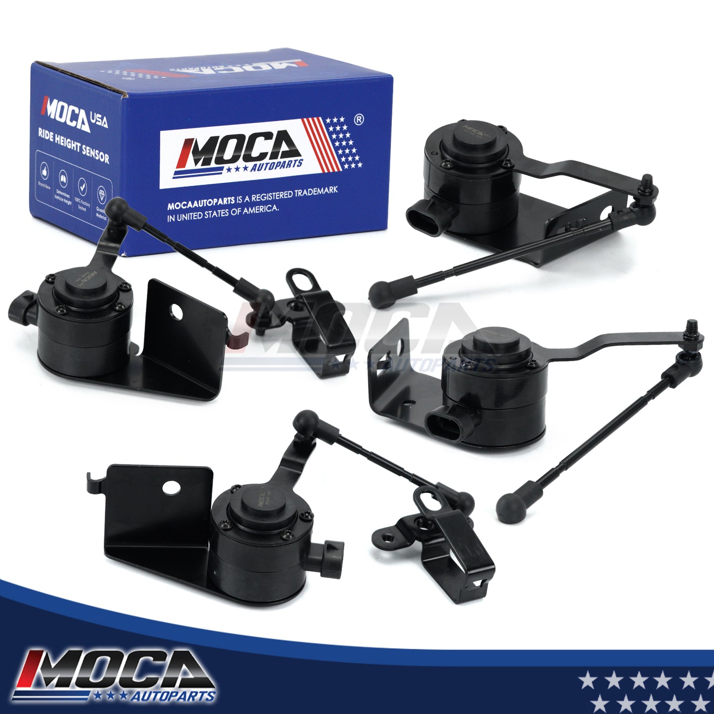 MOCA Front & Rear Suspension Ride Height Sensor Fit for 2007-2011 Cadillac Escalade & Chevrolet Suburban 1500 & GMC Yukon