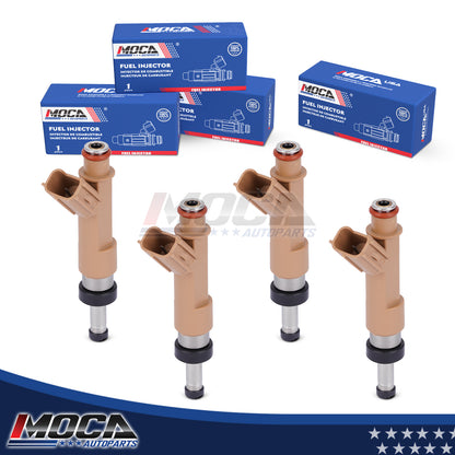Inyectores de combustible MOCA 4x FJ1068 compatibles con Toyota Corolla 1.8L 2009-2018 y Toyota Matrix 1.8L 2009-2013 y Scion xD 1.8L 2008-2009