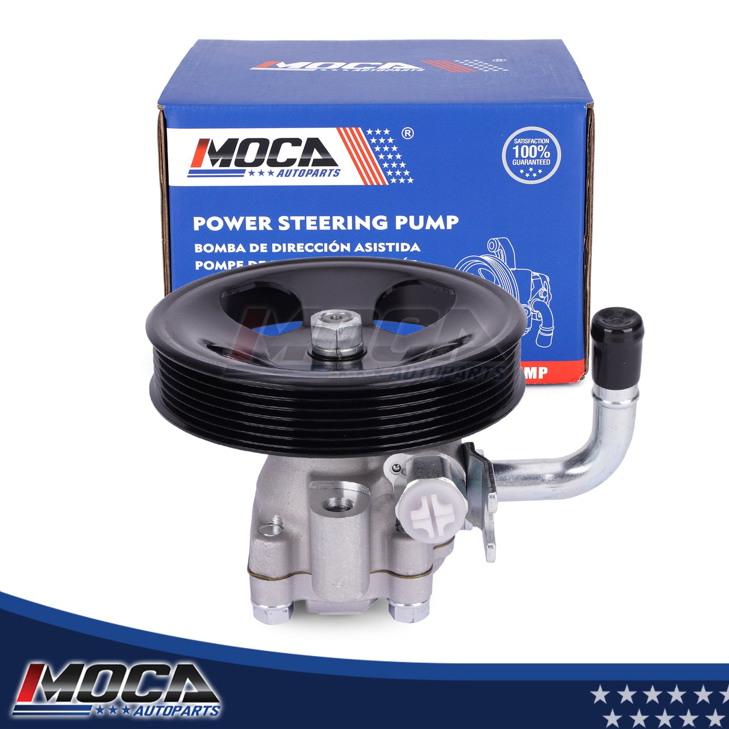 MOCA 96-05449 Power Steering Pump Fit for 2005-2009 Hyundai Tucson 2.7L & 2005-2010 Kia Sportage 2.7L