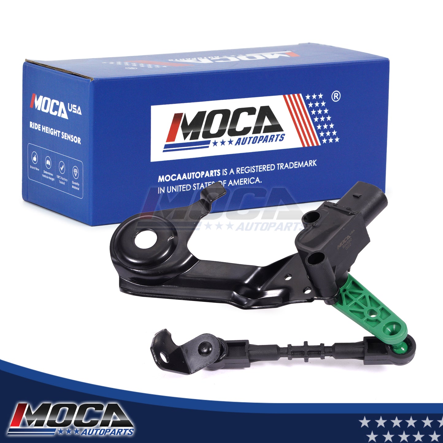 MOCA V10-72-0056 Rear Left Ride Leveling Height Sensor Fit for 2015-2024 Porsche Macan & 2011-2018 Audi A8 Quattro & 2012-2018 Audi A6 A7 Quattro
