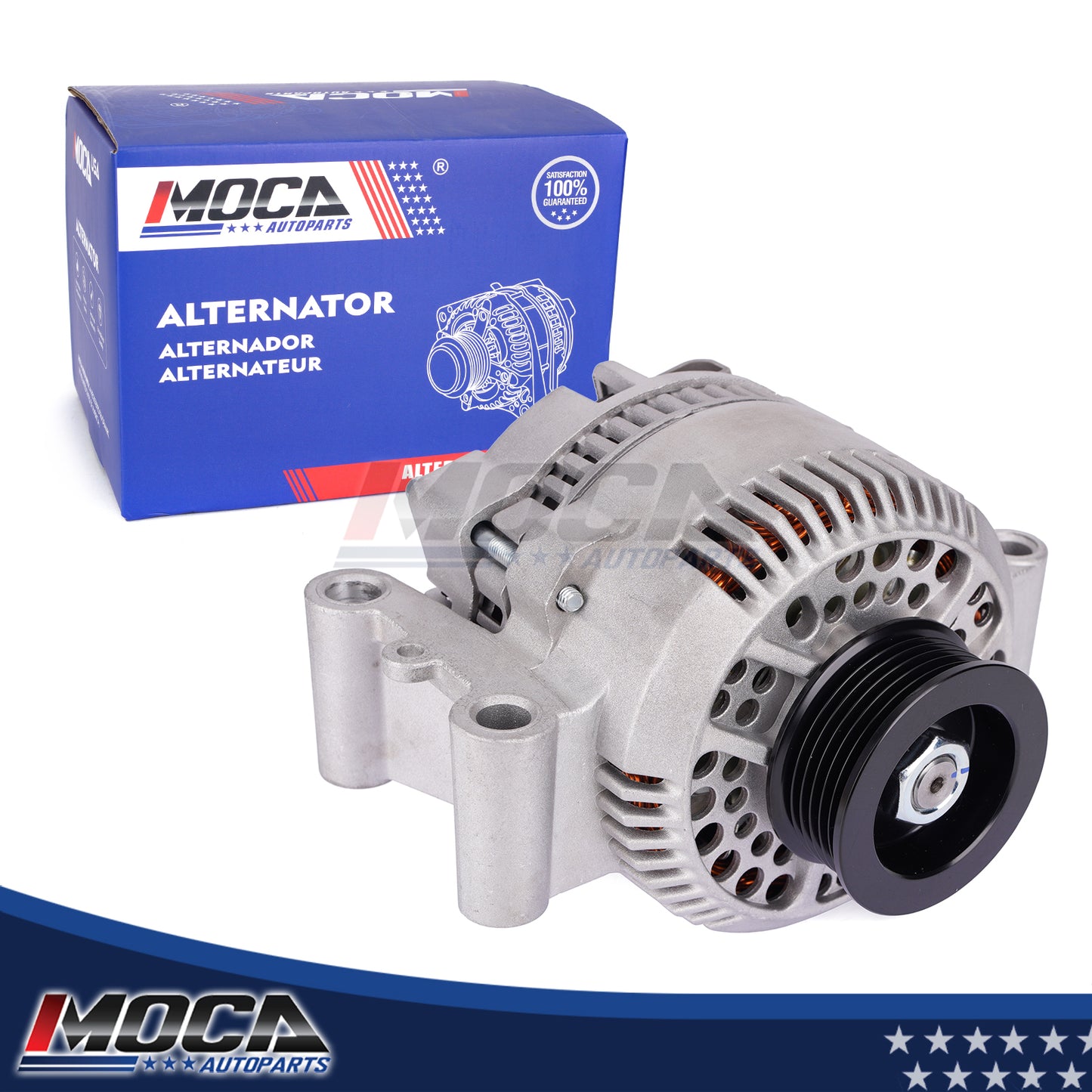 MOCA N7759 Alternator Fit for 1996-2005 Ford Ranger 3.0L & 1997-2003 Ford E-150 E-250 4.2L & 1997-2005 Mazda B3000 3.0L
