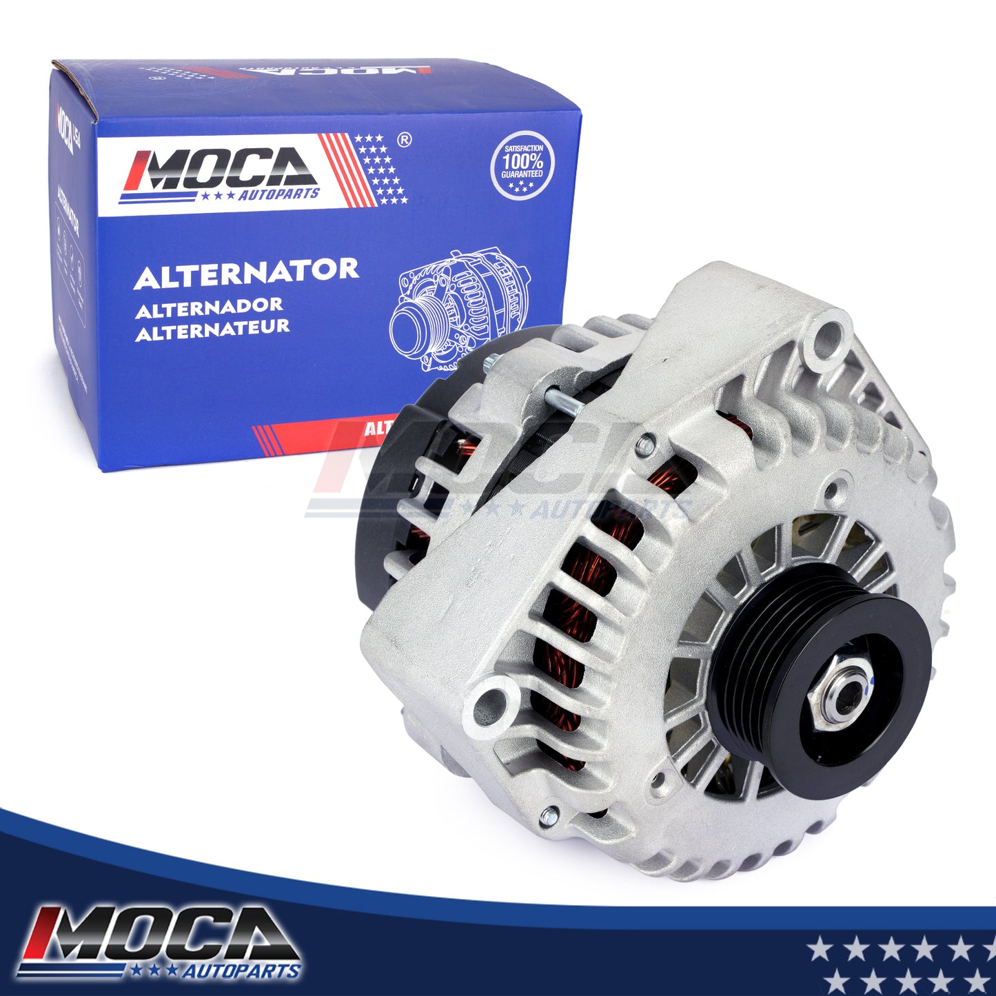 Alternador MOCA N8237 compatible con Chevrolet Silverado 1500 (4,3 L, 4,8 L y 5,3 L) de 1999 a 2002 y GMC Sierra 1500 (4,3 L, 4,8 L y 5,3 L) de 1999 a 2002.