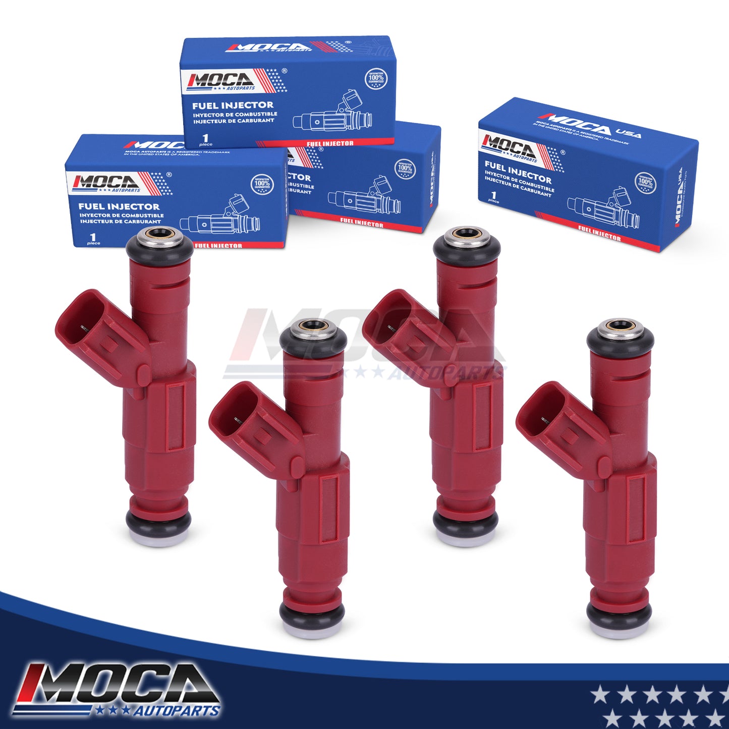 MOCA 4x Fuel Injectors FJ1153 Fit for 2005-2007 Ford Focus 2.0L & 2003-2007 Ford Focus 2.3L