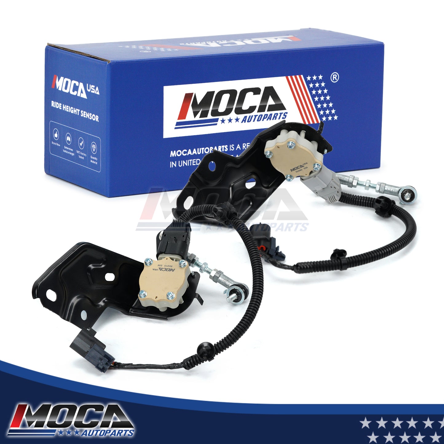 MOCA Rear Left & Right Suspension Ride Height Sensor Fit for 2003-2009 Lexus GX470 Toyota 4Runner 4.7L