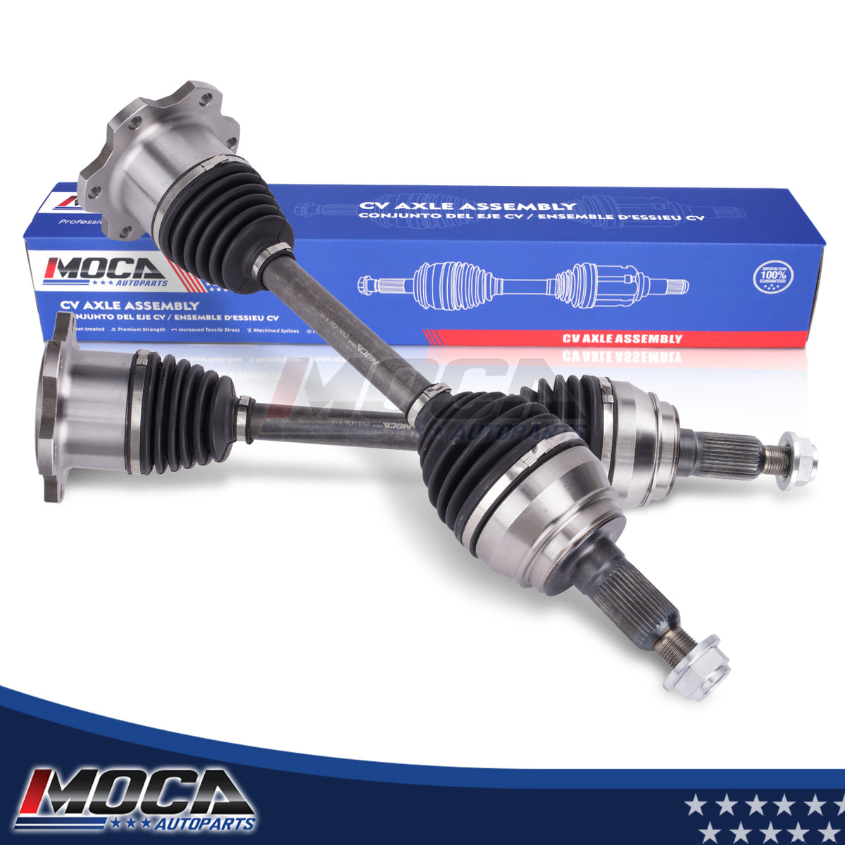 Conjunto de eje homocinético delantero izquierdo y derecho MOCA 2x compatible con Cadillac Escalade 2007-2020, Chevrolet Suburban 2015-2020 y GMC Sierra 1500 2007-2020