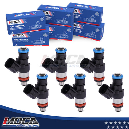 MOCA 6x Fuel Injectors FJ1116 Fit for 2019-2022 Ford Edge 2.7L & 2011-2019 Ford Explorer 3.5L & 2017-2020 Lincoln Continental 3.7L