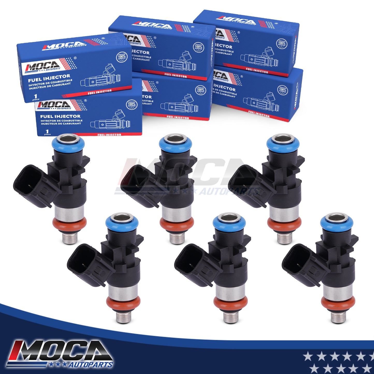 MOCA 6x Fuel Injectors FJ1267 Fit for 2014-2017 Jeep Cherokee 3.2L