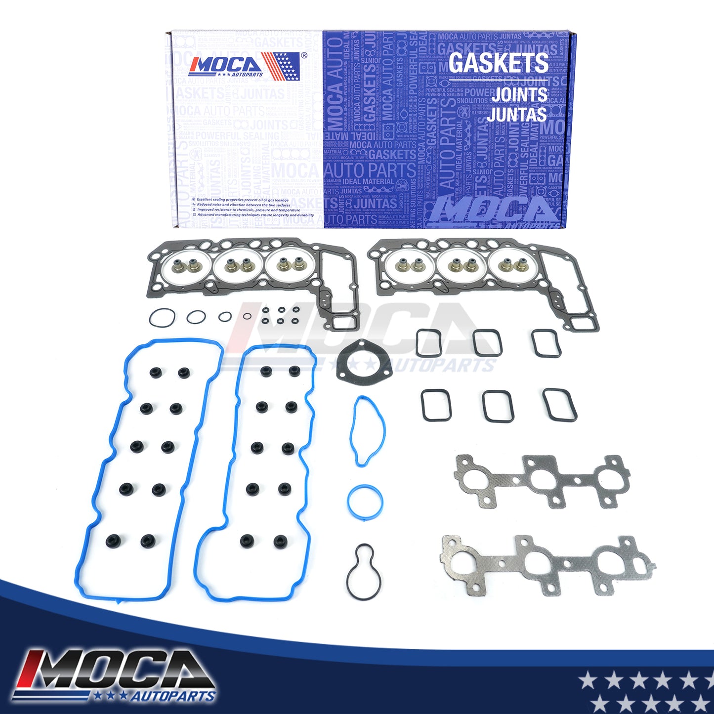 Juego de juntas de culata MOCA de grafito para Dodge Dakota 3.7L (2005-2010), Dodge Nitro 3.7L (2007-2011) y Mitsubishi Raider 3.7L (2006-2009)