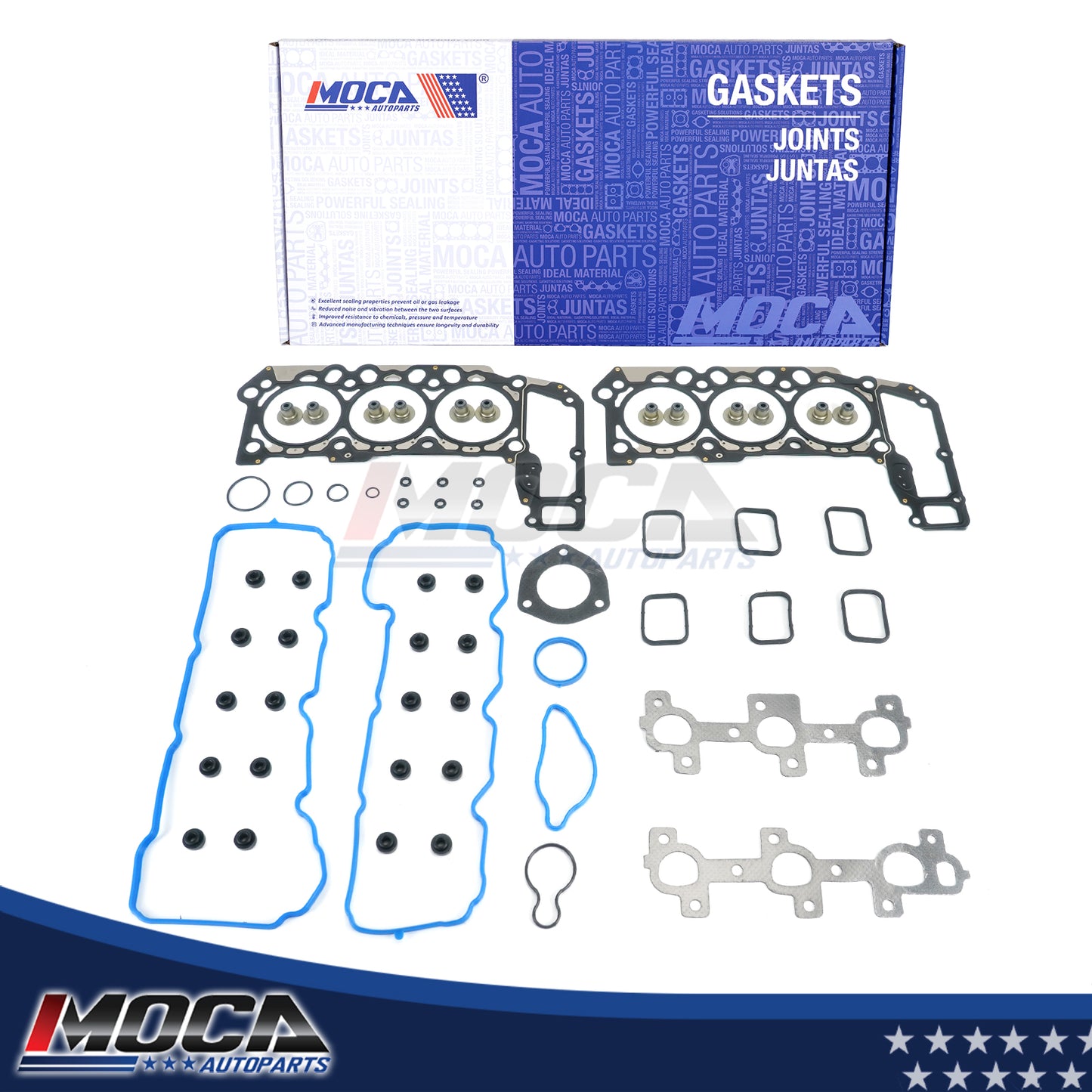 MOCA Head Gasket Set MLS Fit for 2005-2010 Dodge Dakota 3.7L & 2007-2011 Dodge Nitro 3.7L & 2006-2009 Mitsubishi Raider 3.7L